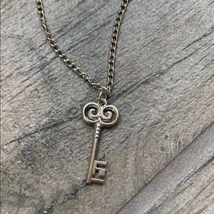 Silver key necklace